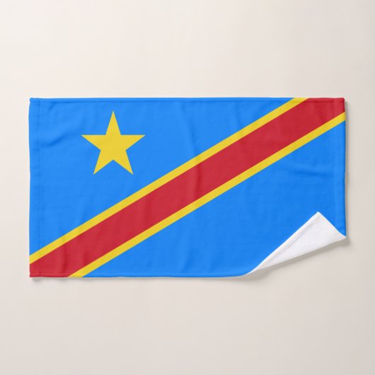 Congo Kinshasa Vlag Bad Handdoek (Handdoek)