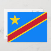 Congo Kinshasa Vlag Briefkaart (Voorkant / Achterkant)