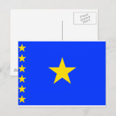 Congo Kinshasa-vlag Briefkaart (Voorkant / Achterkant)