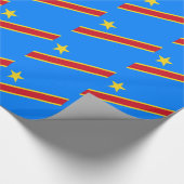 Congo Kinshasa Vlag Cadeaupapier (Hoek)