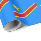 Congo Kinshasa Vlag Cadeaupapier (Rol Hoek)