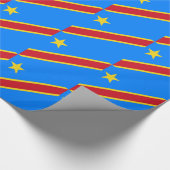 Congo Kinshasa Vlag Cadeaupapier (Hoek)