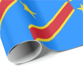 Congo Kinshasa Vlag Cadeaupapier (Rol Hoek)