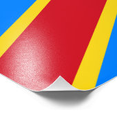 Congo Kinshasa Vlag Foto Afdruk (Hoek)