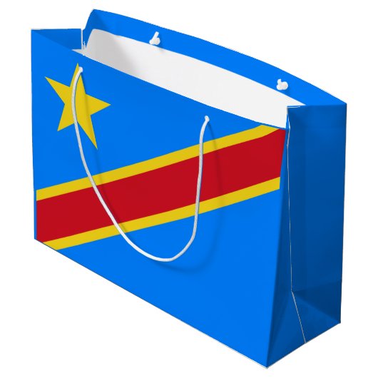 Congo Kinshasa Vlag Groot Cadeauzakje (Achterkant Gekanteld)
