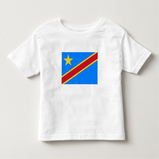 Congo Kinshasa Vlag Kinder Shirts (Voorkant)