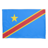 Congo Kinshasa Vlag Kussensloop (Voorkant)