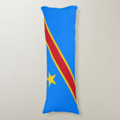 Congo Kinshasa Vlag Lichaamskussen (Voorkant Verticaal)