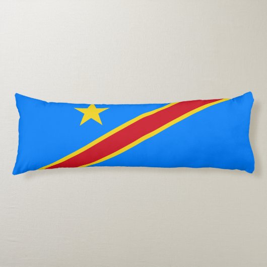 Congo Kinshasa Vlag Lichaamskussen (Voorkant)
