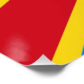 Congo Kinshasa Vlag Perfect Poster (Hoek)