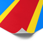 Congo Kinshasa Vlag Poster (Hoek)