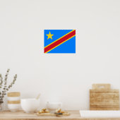 Congo Kinshasa Vlag Poster (Keuken)