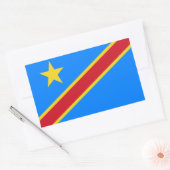 Congo Kinshasa Vlag Rechthoekige Sticker (Envelop)