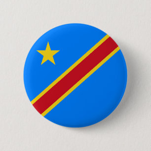 Congo Kinshasa Vlag Ronde Button 5,7 Cm