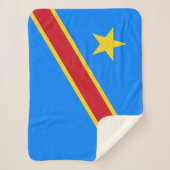 Congo Kinshasa Vlag Sherpa Deken (Voorkant)