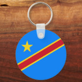 Congo Kinshasa Vlag Sleutelhanger (Achterkant)