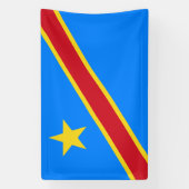 Congo Kinshasa Vlag Spandoek (Verticaal)