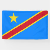 Congo Kinshasa Vlag Spandoek (Horizontaal)