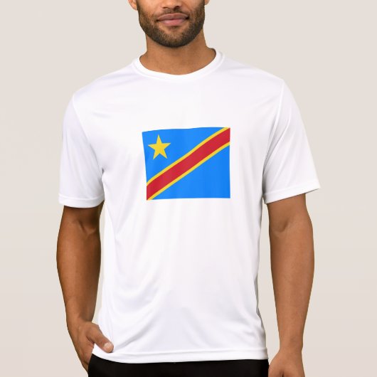 Congo Kinshasa Vlag T-shirt (Voorkant)