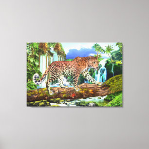 CONGO LUIPAARD CANVAS AFDRUK