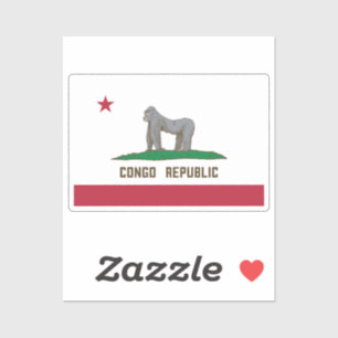 Congo Republiek Vlag Sticker