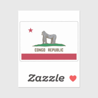 Congo Republiek Vlag Sticker