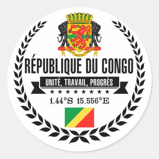 Congo Ronde Sticker (Voorkant)