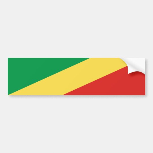 Congo-vlag Bumpersticker (Voorkant)