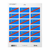 Congo vlag etiket (Full Sheet)
