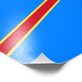 Congo vlag foto afdruk (Hoek)