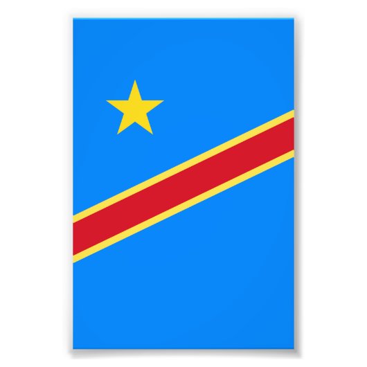 Congo vlag foto afdruk (Voorkant)
