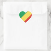 Congo-vlag Hart Sticker (Tas)