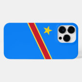 Congo vlag iPhone hoesje (Achterkant horizontaal)