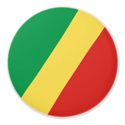 Congo-vlag Keramische Knop (Voorkant)