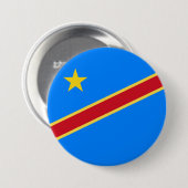 Congo vlag ronde button 7,6 cm (Voorkant /achterkant)