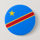 Congo vlag ronde button 7,6 cm (Voorkant)