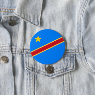 Congo vlag ronde button 7,6 cm