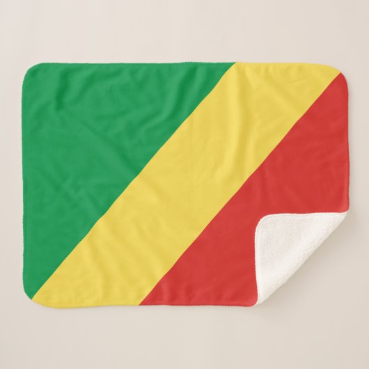 Congo-vlag Sherpa Deken (Voorkant (horizontaal))
