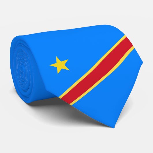 Congo vlag stropdas (Opgerold)