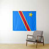 Congo vlag wandkleed (In Situ (horizontaal))