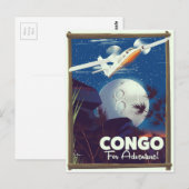 Congo voor avontuur! Reisposter Briefkaart (Voorkant / Achterkant)