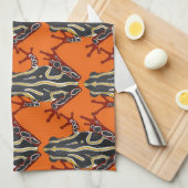 congoboomkikker oranje theedoek (Quarter Fold)