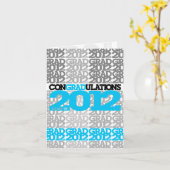conGRADulations Classe of 2012 Carte bleue (Fleur jaune)