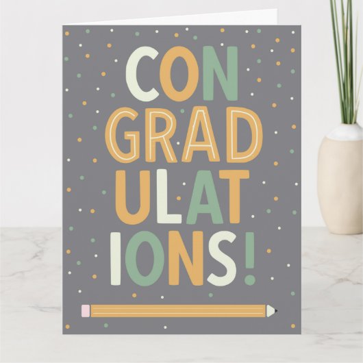 ConGRADulations Graduation Plié Carte de voeux (Devant)