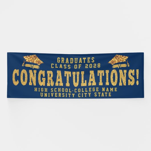 CONGRATS AFSTUDEERDER Custom School Afstuderen Cer Spandoek (Horizontaal)