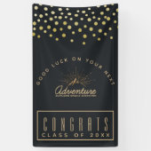 Congrats Afstuderen Adventure Mountain met zonnest Spandoek (Verticaal)