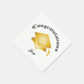  Congrats Afstuderen servetten - goud (Hoek)