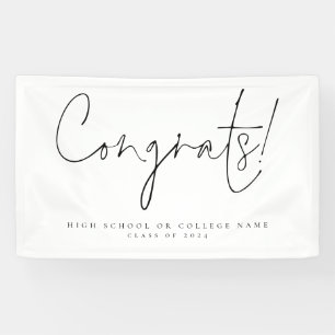 Congrats Class 2024 Script College Afstudeerder Spandoek