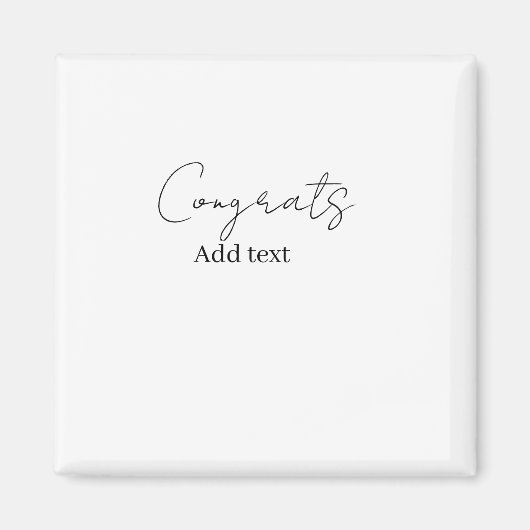 Congrats congratulations graduate name date  magneet (Voorkant)