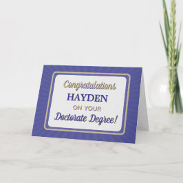 Congrats! Doctorate Degree Graduation card Bedankkaart